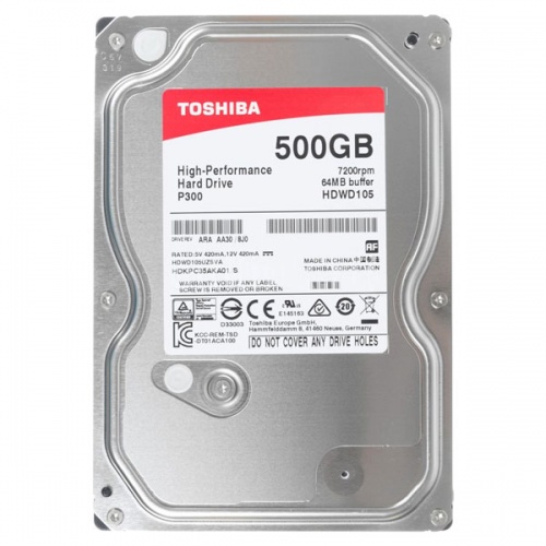 Жесткий диск 3.5" Toshiba P300 HDWD105UZSVA 500Gb