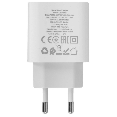 Зарядное устройство Hoco C80A PD20W + QC 3.0 White фото 4