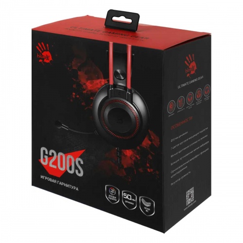 Гарнитура A4Tech Bloody G200S Black-Red фото 5