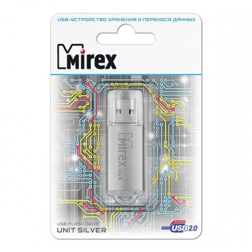 Флешка Mirex Unit 4Gb Silver фото 2