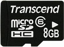 Карта памяти microSDHC Transcend 8GB Class 6