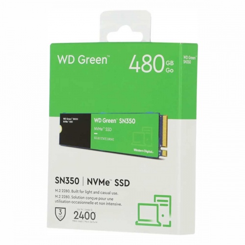 SSD накопитель M.2 PCI-E WD Green SN350 NVMe 480Gb фото 2