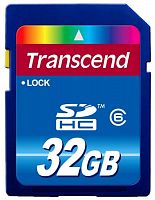 Карта памяти SDHC Transcend 32Gb Class 6