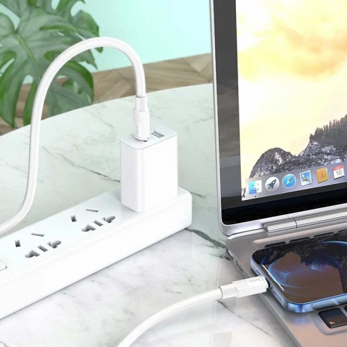 Кабель Hoco X84 Type-C-Lightning iPhone White (1 м) фото 3