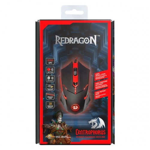 Мышь Defender Redragon Centrophorus Black-Red USB