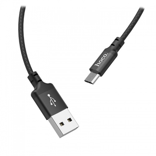 Кабель Hoco X14 USB AM-microBM Black (1 м) фото 2
