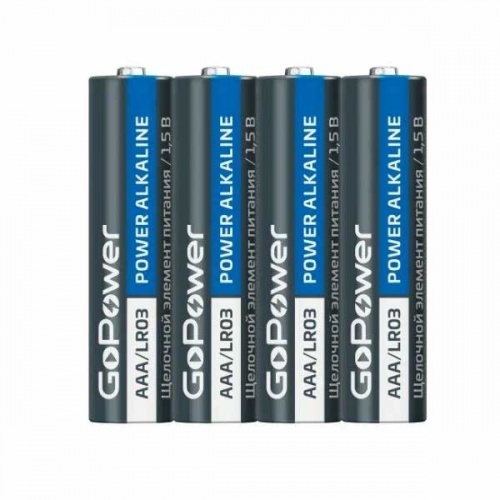 Батарейка GoPower LR03/AAA (Alc, 1.5V) (4 шт)