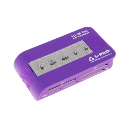 Картридер USB 2.0 L-Pro 1147 Purple