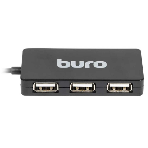 Разветвитель USB 2.0 Buro BU-HUB4-U2.0 Slim Black фото 2