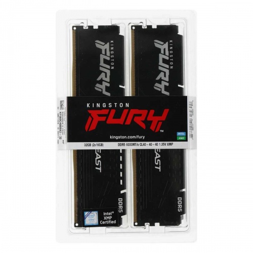 Модуль памяти DIMM Kingston Fury Beast KF560C40BBK2-32 DDR5 32GB (2x16Gb) 6000MHz фото 4