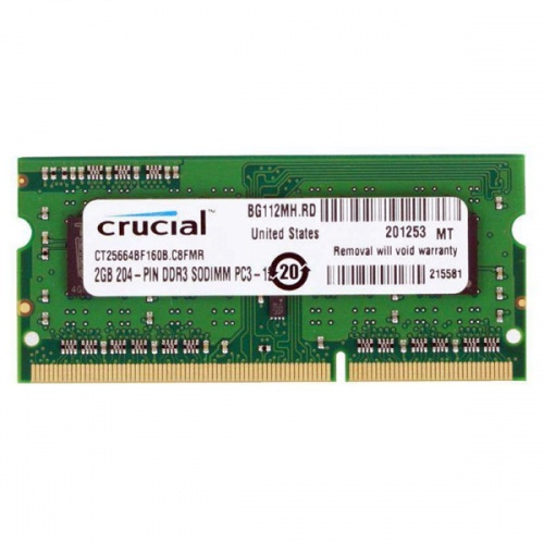 Модуль памяти So-DIMM Crucial CT25664BF160B DDR3 2GB 1600MHz