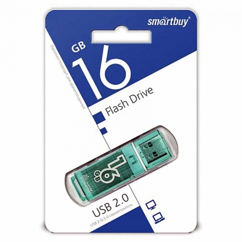 Флешка SmartBuy Glossy 16Gb Green фото 2