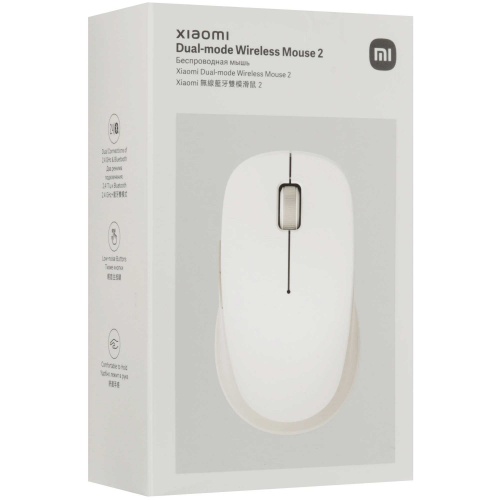 Мышь Xiaomi Dual Mode Wireless Mouse 2 USB/BT White фото 7 Мышь Xiaomi Dual Mode Wireless Mouse 2 USB/BT White фото 7