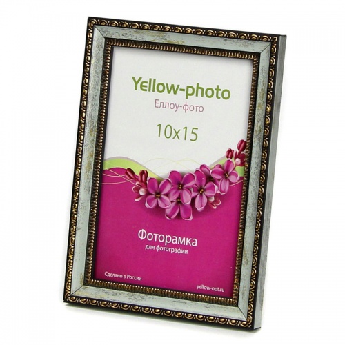 Фоторамка 10х15 Yellow-photo "Камышок", голубой/позолота Фоторамка 10х15 Yellow-photo "Камышок", голубой/позолота