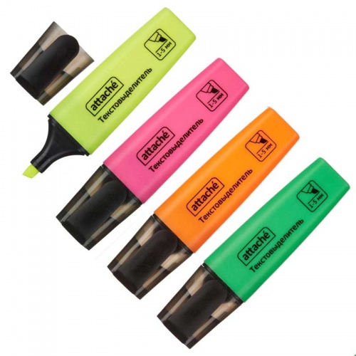 Набор текстовыделителей Attache Colored (1-5 мм, 4 шт.) фото 2