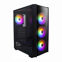 Корпус 1STPLAYER FIRE DANCING V4-G ATX RGB Black