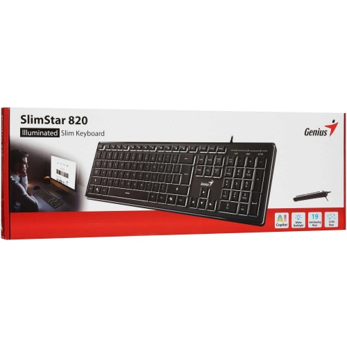 Клавиатура Genius SlimStar 820 Black USB фото 4 Клавиатура Genius SlimStar 820 Black USB фото 4