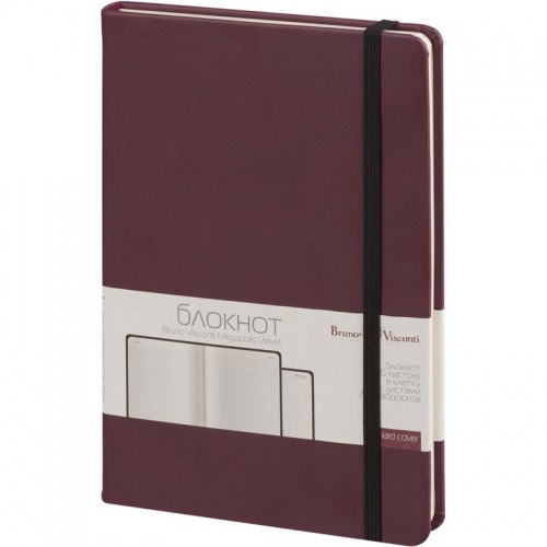 Блокнот "Megapolis Velvet" A5, 100 л, клетка (бордовый) Блокнот "Megapolis Velvet" A5, 100 л, клетка (бордовый)