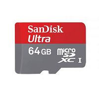 Карта памяти microSDXC SanDisk Ultra 64Gb Class 10 UHS-I U1