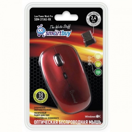 Мышь SmartBuy 311AG-RK Red-Black USB