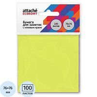 Стикеры Attache Economy (76х76, 100 л, желтый неон)