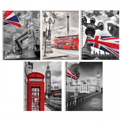 Тетрадь общая "London" A4, 80 л, клетка