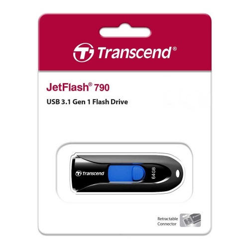 Флешка Transcend JetFlash 790 64Gb Black фото 3