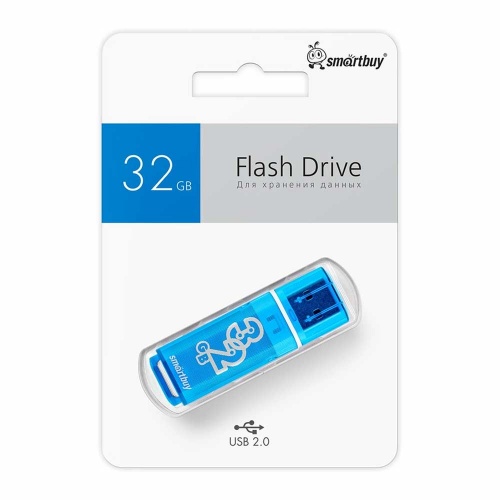 Флешка USB 2.0 SmartBuy Glossy 32Gb Blue фото 2 Флешка USB 2.0 SmartBuy Glossy 32Gb Blue фото 2