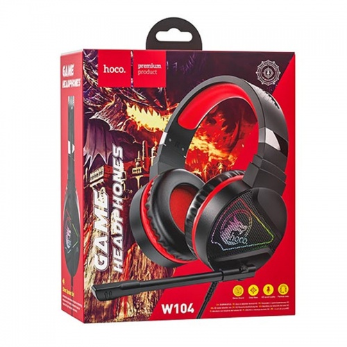 Гарнитура Hoco W104 Black-Red фото 3