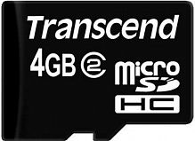 Карта памяти microSDHC Transcend 4Gb Class 2