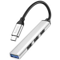 Разветвитель USB 3.0/2.0 Hoco HB26 Type-A Black