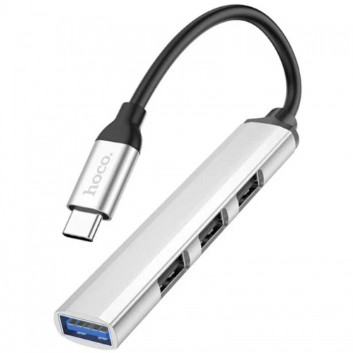 Разветвитель USB 3.0/2.0 Hoco HB26 Type-A Black