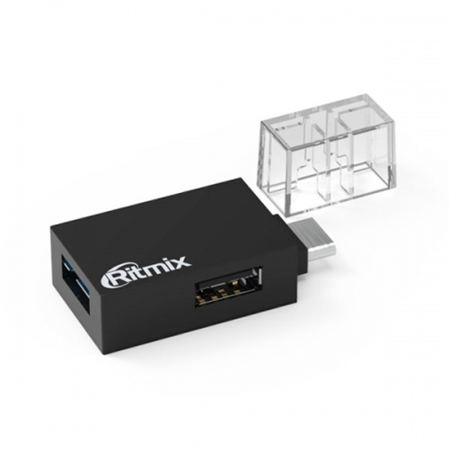 Разветвитель USB Type-C Ritmix CR-3391 Black