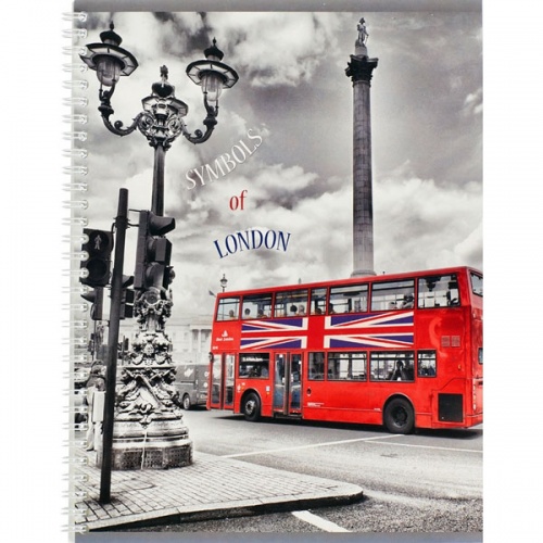Тетрадь общая "London" A4, 80 л, клетка фото 4