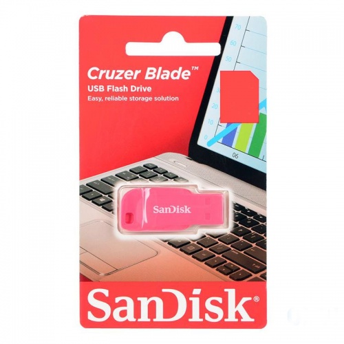 Флешка Sandisk CZ50 Cruzer Blade USB 32Gb Pink фото 2