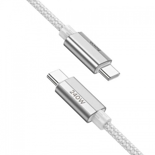 Кабель Hoco U134 USB Type-C-USB Type-C 240w Grey (1.8 м) Кабель Hoco U134 USB Type-C-USB Type-C 240w Grey (1.8 м)