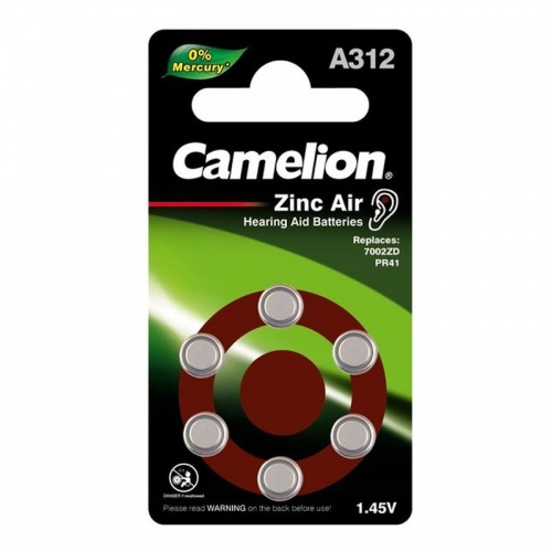 Батарейка Camelion A312/PR41 (Al, 1.45V) (6 шт)