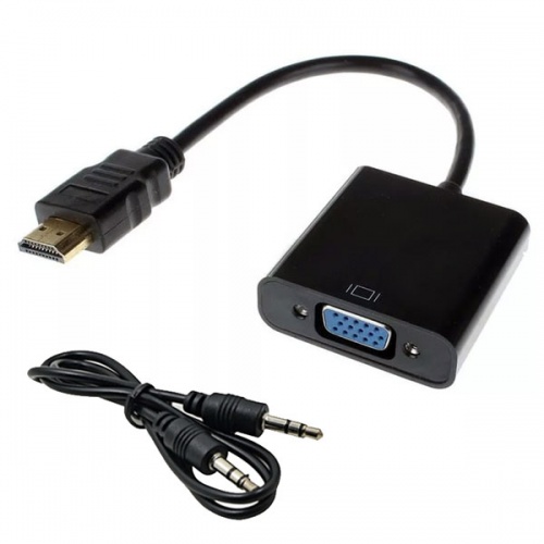 Переходник HDMI-VGA + aux