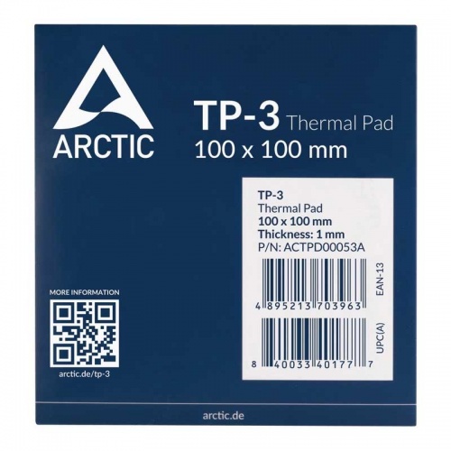 Термопрокладка Arctic Thermal Pad TP-3, 100x100x1mm фото 2