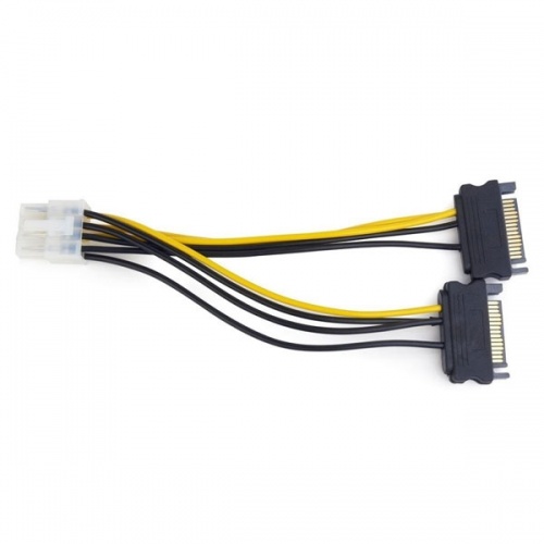 Кабель питания Cablexpert 2хSATA -> PCI-Express 8-pin