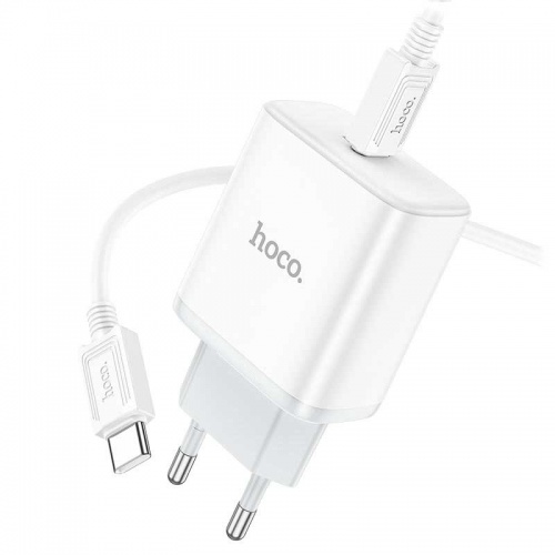 Зарядное устройство Hoco C104A PD20W + QC 3.0 + кабель Type-C White фото 2