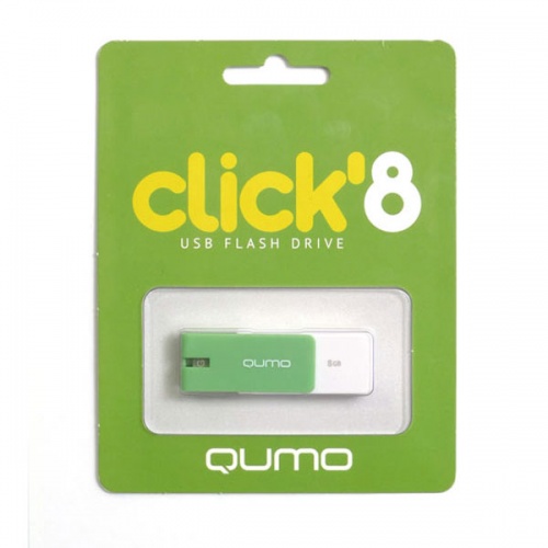 Флешка Qumo Click 8Gb Green фото 3