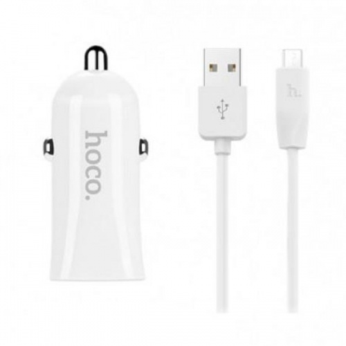 Зарядное устройство Hoco Z12 + кабель micro USB White