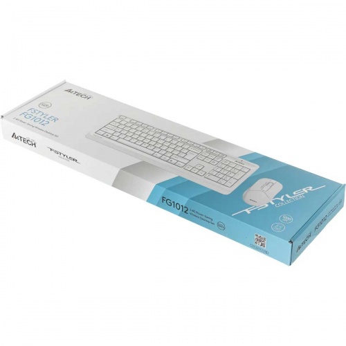 Комплект (клавиатура и мышь) A4Tech Fstyler FG1012 Wireless White фото 5