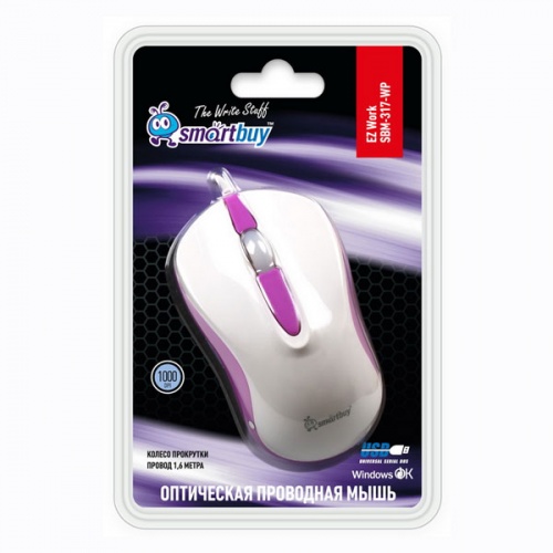 Мышь SmartBuy 317-WP White-Purple USB 