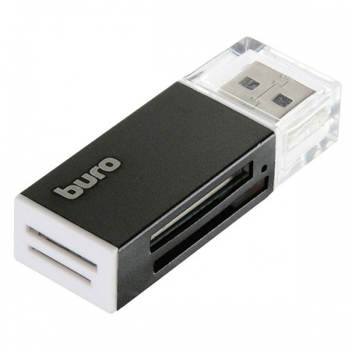 Картридер USB 2.0 Buro BU-CR-3104 Black фото 3
