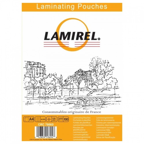 Пленка для ламинирования Lamirel А4, 125 мкм, 100 шт.