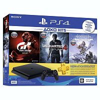 Sony PlayStation 4 500Gb Slim + Gran Turismo Sport + Uncharted 4 + Horizon Zero Dawn