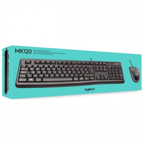 Комплект (клавиатура и мышь) Logitech Desktop MK120 Black USB фото 5