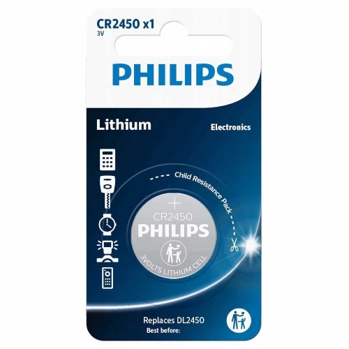 Батарейка Philips CR2450 (Li, 3V) (1 шт)